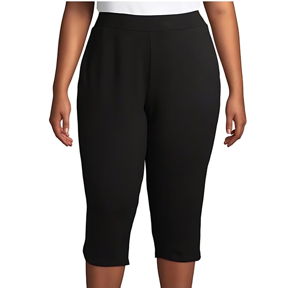 3/$30 Knit Capri, Black - Picture 2 of 8